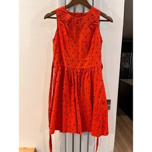 Red polka dot dress